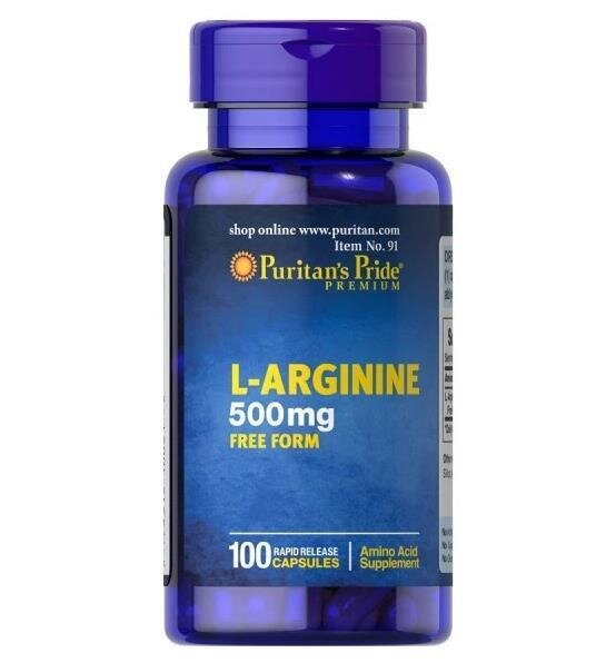 Аргінін AKG Puritan's Pride Arginine AKG, 100 капсул