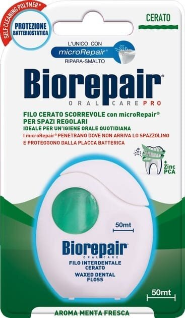 Зубна нитка-флос BioRepair Щоденний захист з гідроксіапатитом 50 метрів