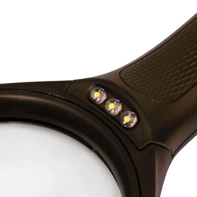 Лупа Ridni RD-9986B ручна з LED підсвічуванням 2,5X збільшення (діаметр 75 мм)