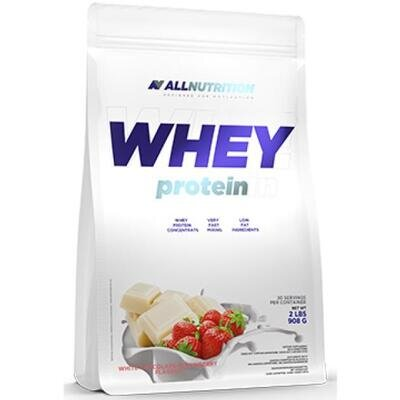 Протеїн сироватковий Allnutrition Whey Protein білий шоколад та полуниця, 908 г