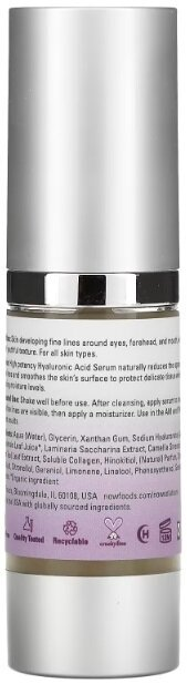 Сироватка для обличчя Now Solutions Hyaluronic Acid Firming Serum з гіалуроновою кислотою, 30 мл