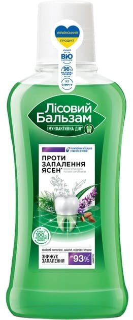 Ополіскувач для порожнини рота Лісовий Бальзам Проти запалення ясен, 400 мл