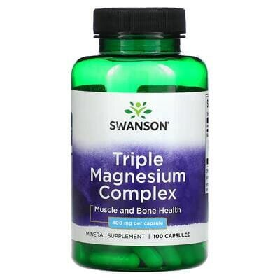 Магній потрійний комплекс Swanson Triple Magnesium Complex 400 мг, 30 капсул