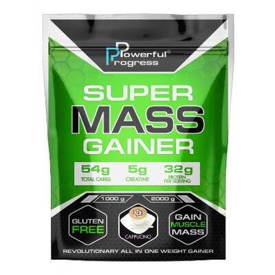 Гейнер Powerful Progress Super Mass капучіно, 2 кг