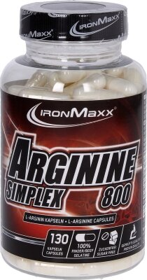 Аргінін IronMaxx Arginin Simplex 800, 130 капсул