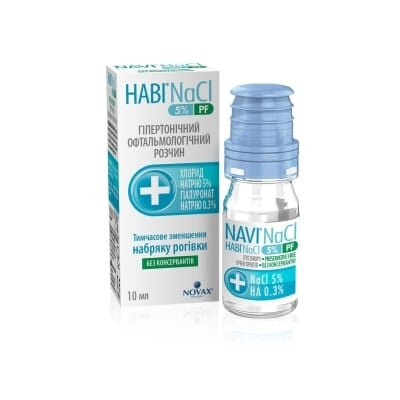 Наві NaCl 5% PF краплі оч., р-н по 10 мл у флак.