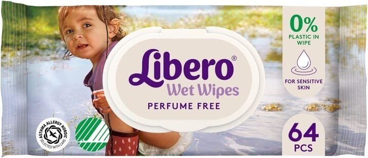 Серветки вологі Libero Wet Wipes дитячі, 64 шт