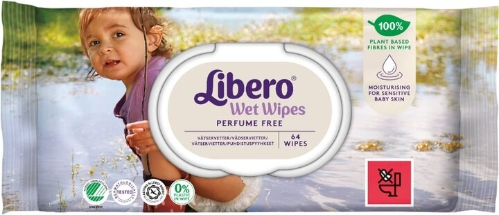 Серветки вологі Libero Wet Wipes дитячі, 64 шт