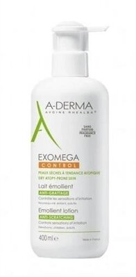 Бальзам-емолент для тіла A-Derma Exomega Control для сухої шкіри проти свербіжу, 400 мл