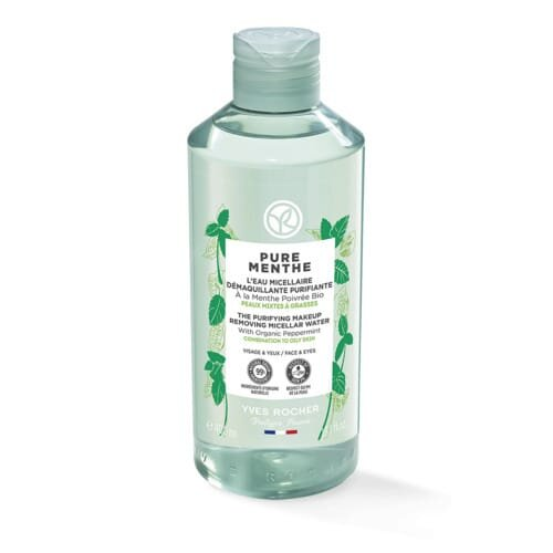 Міцелярна вода-демакіяж Yves Rocher Pure Menthe з М’ятою для матовості, 400 мл