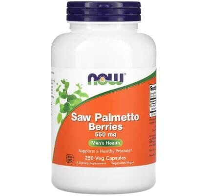 Со Пальметто ягоди NOW Saw Palmetto Berries 550 мг вег. каспули №250