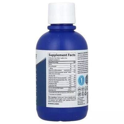 Кальцій, магній, цинк та вітамін D3 Trace Minerals Liquid Cal Mag Zinc Vitamin D3 зі смаком піна колади розчин, 473 мл