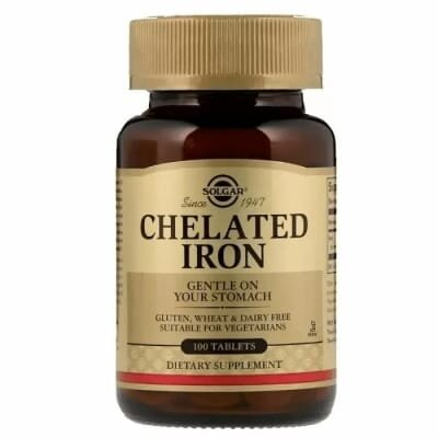 Заліза хелат Solgar Chelated Iron таблетки №100