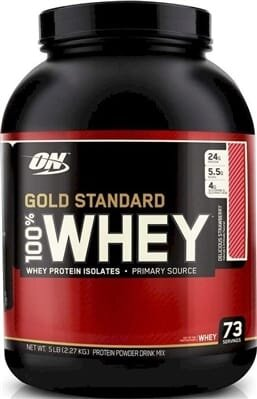 Протеїн Optimum Nutrition Gold Standard 100% Whey, смачна полуниця, 2,27 кг