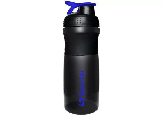 Шейкер Sporter Shaker Bottle Kl-7063 чорний із синім лого, 760 мл