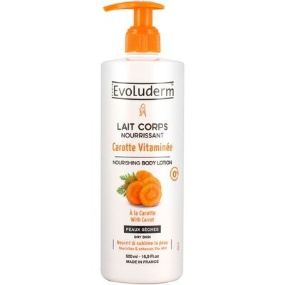 Лосьйон-молочко Evoluderm для сухої шкіри живильне з екстрактом моркви, 500 мл