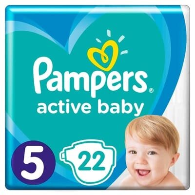 Підгузки дитячі Pampers Active Baby розмір 5, 11-16 кг, 22 шт