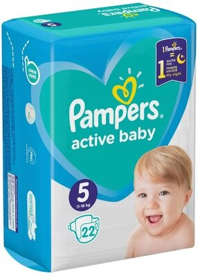 Підгузки дитячі Pampers Active Baby розмір 5, 11-16 кг, 22 шт