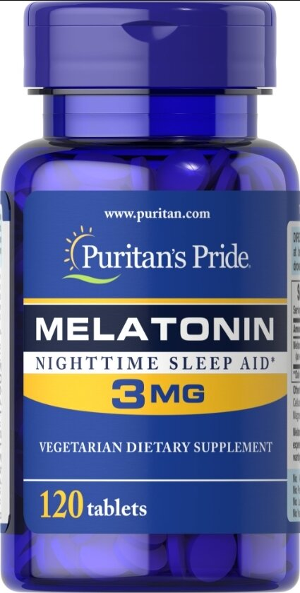 Мелатонін Puritan's Pride 3 мг, 120 таблеток