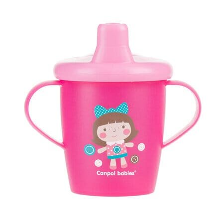 Кружка-непроливайка Canpol babies дитяча, 31/200, рожева, 250 мл