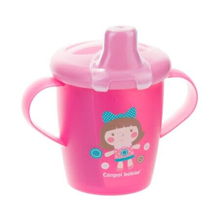 Кружка-непроливайка Canpol babies дитяча, 31/200, рожева, 250 мл