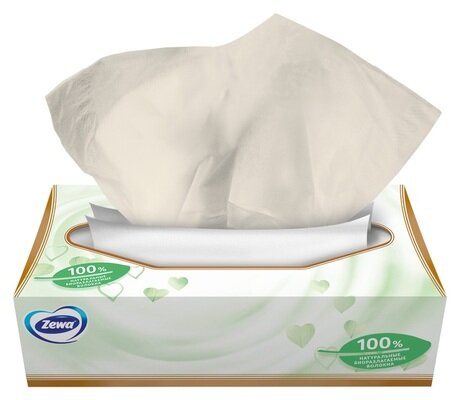 Серветки косметичні Zewa Softis Natural Soft 4 шари, 80 шт