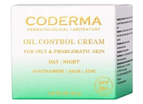 Крем для обличчя Coderma матуючий для жирної та проблемної шкіри день/ніч, 50 мл