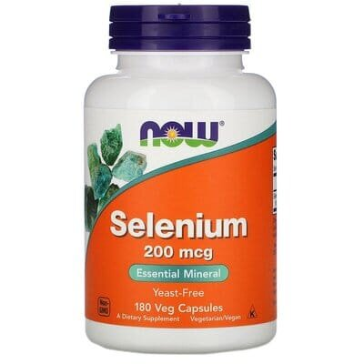 Селен NOW Selenium 200 мкг вег. капсули №180