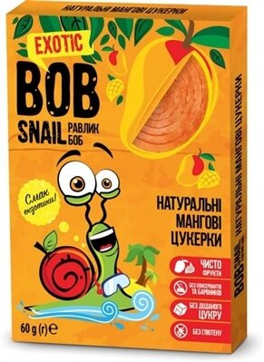 Цукерки Bob Snail Roll натуральні манго, 60 г