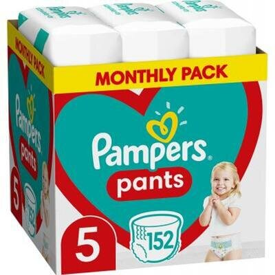 Підгузки-трусики Pampers Pants дитячі розмір 5, 12-17 кг, 152 шт
