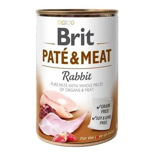Корм вологий для собак Brit Pate & Meat з кроликом, 400 г