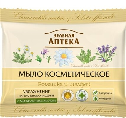 Мило косметичне Зелена Аптека Ромашка і шавлія, 75 г