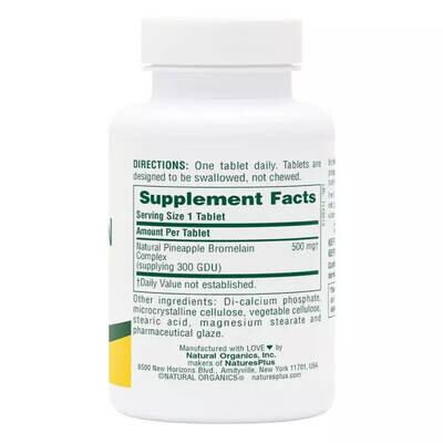 Бромелайн Nature's Plus Bromelain 500 мг таблетки №90
