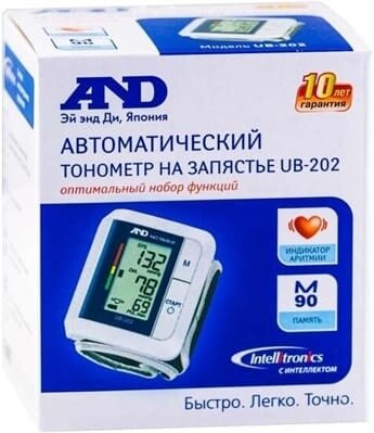 Тонометр AND UB-202 автоматичний на зап'ястя