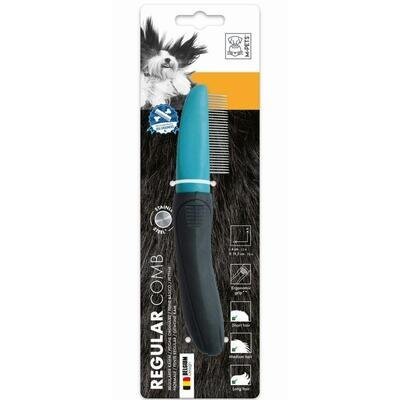 Гребінець M-Pets Regular Comb для догляду шерстю собак із зубцями середньої довжини, 4x19,5 см