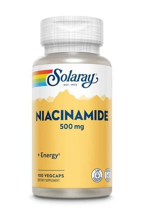 Ніацинамід (Вітамін В3) Solaray Niacinamide 500 мг, 100 веганських капсул