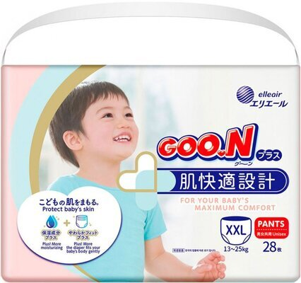 Підгузки-трусики Goo.N Plus розмір XXL, 13-25 кг, 28 шт