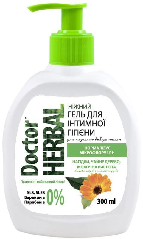 Гель для інтимної гігієни Doctor Herbal Календула і чайне дерево, 300 мл