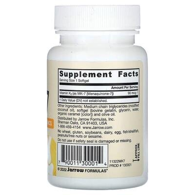Вітамін К2 МК-7 Jarrow Formulas Vitamin K2 90 мкг, 60 капсул