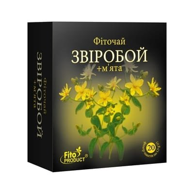 Фіточай Фітопродукт Звіробій і м'ята по 1,5 г №20 у філ.-пак.