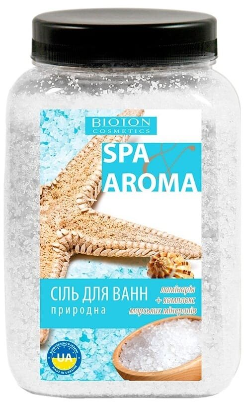 Сіль для ванн Bioton Cosmetics Spa&Aroma природна з екстрактом ламінарії і комплексом морських мінералів, 750 г