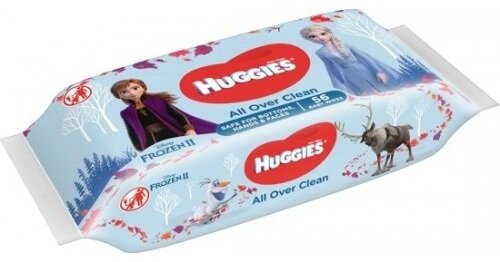 Серветки вологі Huggies All Over Clean Frozen дитячі, 56 шт