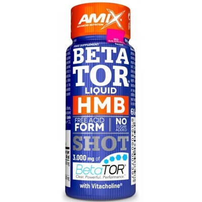 Передтренувальний комплекс Amix Nutrition BetaTOR Liquid HMB Shot ягода, 60 мл
