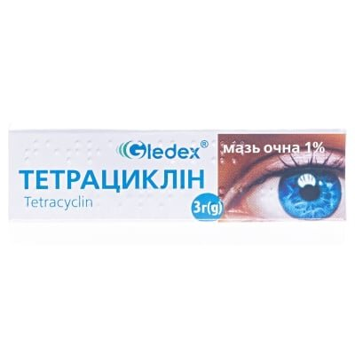 Тетрациклін мазь оч. 1 % по 3 г у тубах