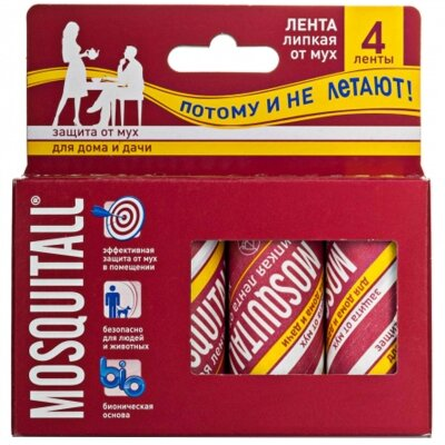 Стрічка Mosquitall липка від мух, 4 шт