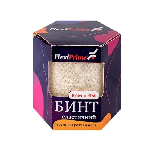 Бинт еластичний FlexiPrime середньої розтяжності 4 м х 8 см