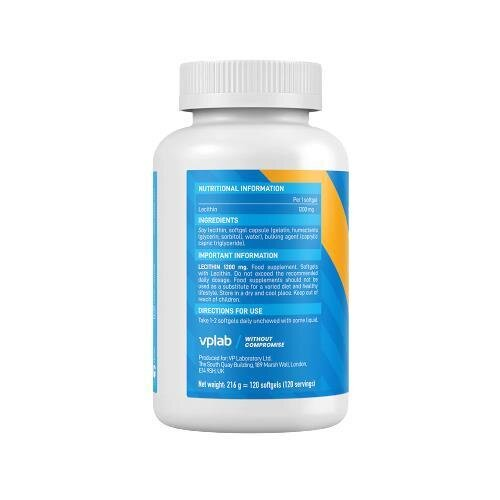 Лецитин VPLab Lecithin 1200 мг м'які гелеві капсули №120
