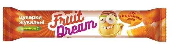 Цукерки Fruit Dream жувальні Апельсиновий сік + Вітамін С, 15 г