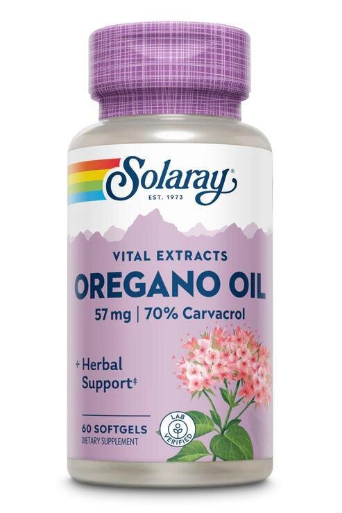 Олія орегано Solaray Oregano Oil, 60 гелевих капсул