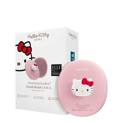 Щітка для обличчя GESKE 3 в 1 з тримачем by Hello Kitty, Рожева